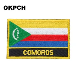 85 cm großer bestickter Aufnäher mit Flagge der Komoren in Mexiko-Flagge, zum Aufbügeln, PT0092R3699017