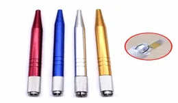 Aluminium Mikroblading Pen Lätt manuell Microblade Needle Holder Caneta Tebori Microblading Eyebrow Tattoo Pen 5680052