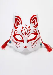 Japon tilki maskeleri elle boyalı stil pvc tilki kedi maskesi cosplay maskeli balo festivali top kabuki kitsun cosplay kostümü jk2009ph9802295