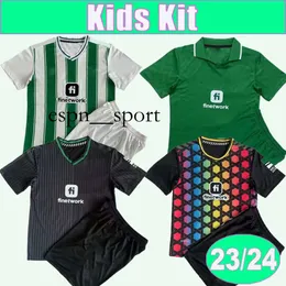 espnsport 23 24 WILLIAM Kids Kit Camisas de futebol CRUZ G. RODRIGUEZ JUANMI FEKIR B. IGLESIAS Home Away 3rd GK Camisas de futebol infantis