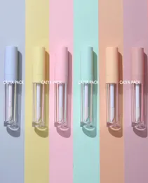 9 ml Big Fat Wand Empty Pink White Lip Gloss Containers Clear Plastic Makeup Bottle Lip Glaze Tubes Borla Tip Liquid Lipstick LipGl9182624