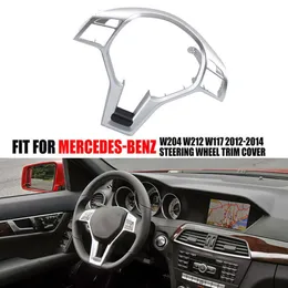 New Car Steering Wheel Frame Trim Cover For Mercedes For Benz C E CLA CLASS W204 W212 W117 C172 C218 2012-2014 For AMG Style