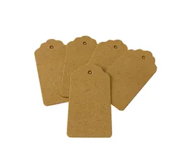 Blank Kraft Paper Gift Tag 5x3cm 2x4CM Tag Tag do opakowania DZIĘKUJĘ TAGS DECORACJA WEDNIKA 3866038