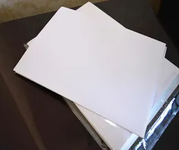 Todo 50 peças a4 papel brilhante em branco adesivo adesivo para impressora jato de tinta9631810