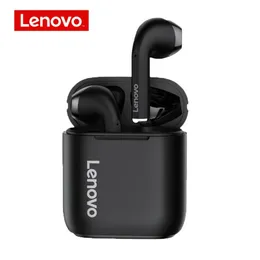 Fones de ouvido lenovo lp2 sem fio bluetooth 5.0 estéreo baixo controle toque sem fio esportes à prova dwaterproof água microfone