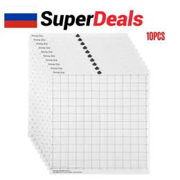 10pcs zamienna mata cięcia przezroczystą matę klejową z miarą GRID12 na 12-calową dla kamei sylwetki Cricut 240109