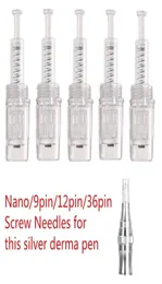 91236 Pin Needles Nano Needle Cartridges tips Screw Port Cartridges For Electric Derma Pen Auto Micro Stamp3846718