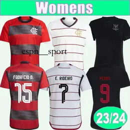 ESPNSPORT 23 24 Flamengo Gabi Pedro Women Soccer Jerseys E.Ribeiro de Arrascaeta Everton Matheuzinho Home Away 3rd Football Shirts Uniforms