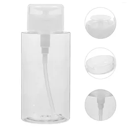 Opslagflessen voor nagel Hervulbare fles Lege pomp Vloeibare alcohol Druk op Polish Remover Cleaner Dispenser Container