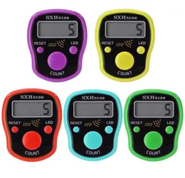099999 Mini Hand Held Finger Ring Tally Counter LCD Electronic Digital Tally Counter Stitch Marker Row for For Sewing Knitting12843002