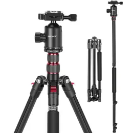 Monopods neewer 77 tum stativ, kamera stativ för DSLR, 2in1 Compact aluminium stativ monopod med 360 graders kulhuvud, 2 mittaxel