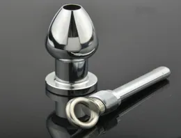 Dilatatore anale Metallo AnalPlug Pull Ring Big Butt Plug Clistere in metallo Massaggio prostatico Giocattoli sexy Prodotti del sesso5157965