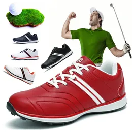 Mens Spikeless Golf Shoe Professional Sport Sneakers Waterproof Trainers Golfing Antislip Shoes Bekväm fritid 240109