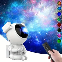 1PC Galaxy Starry Sky Projector LED Night Light, Astronaut Lamp Star Light, Rotation Tak Lampdekoration för sovrumsdekor gåva, stjärnhimmelstjärna