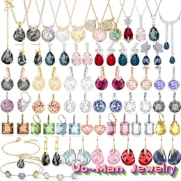 Uppsättningar xfu original 2024 smycken set charm bella crystal hängande örhängen kvinnor armband halsband ring hög kvalitet med logotyp