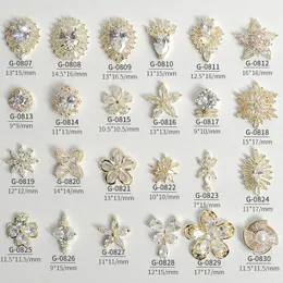 10pcslot Snowflower Flower Heart Drop Zircon Zircon Crystals Rhinestons Jewelry Nail Art Decorations Nails Accessories Swarms Supplies 240109