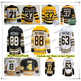 Boston 100. Centennial Hokey Forması Bobby Orr David Pastrnak Patrice Bergeron Brad Marchand Pavel Zacha Hampus Lindholm Jeremy Swayman Linus Ullmark Buz Forması