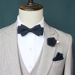 Men's bow tie Bridegroom's man's bow tie suit shirt bow pocket towel brooch 240109