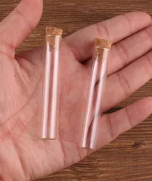 100pcs 1260mm 4ml Mini Glass Test Tube مع زجاجات Cork Stopper Jars Vials Container DIY Craft4532888