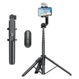 Monopés Novo tripé de telefone estendido de 64 "com controle remoto Selfie Stick Tripé monopé para iPhone 14/12/13/ Pro/12 Max Android Phone Selfie