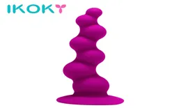 Ikoky Dildo Anal Beads Silicone Large Butt Plug with Suction Cup Adult Products Sex Shop Anal Sex Toys for Men Gay S9246640099