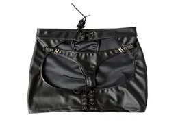 Fashion PU Leather Sexy Lingerie Bondage Exposed Spanking Skirt Big Butt Sexy Costumes Sex Toys For Women Adult Games q05067905379