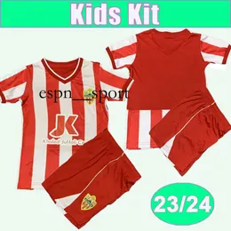 espnsport 23 24 Almeria Kids Kit Soccer Jerseys EDGAR BABA AKIEME KAIKY #5 ROBERTONE RAMAZANI CHUMI Home Football Shirts Short Sleeve Uniforms