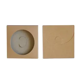 Good quality Empty Kraft Paper Coaster Packing Box With Window DIY Gift Boxes For Ceramic Cup Mat Mug Pad Packaging4994672