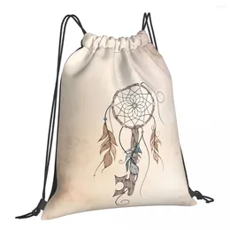 Borse per la spesa Boho Loujah Key To Dreams Coulisse Sport Custodia impermeabile Organizza borsa in corda tascabile