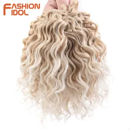 10 Inches Deep Wavy Twist Crochet Hair Synthetic Afro Curly Braids High Temperature Fiber Braiding Extensions 240110