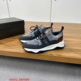 Playoff lederen sneaker BERLUTI heren casual schoenen blauwe vraag heren schaduw gebreide sportschoenen trendy en knap niet strakke voetovertrekken dragen mesh schoenen voor HBC1