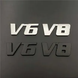 3D Metal V8 V6 Emblem Letters Car Fender Trunk Badge Dalca dla Toyota 4Runner Tundra Land Cruiser V8 V6 Akcesoria naklejki