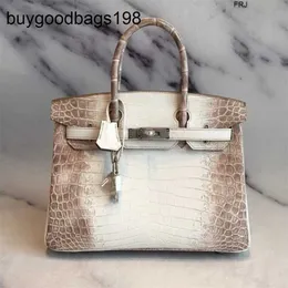 Borse dell'Himalaya Borse in vera pelle per famiglie Borsa Himalaya fatta a mano Bk30cm Vera pelle di coccodrillo Portatili da donna con logo