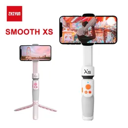 monopods Zhiyun Smooth XS Handheld Gimbal Smartphone Stabilizer Extension Monopod مع Tripod Selfie Stick لـ Huawei Samsung iPhone