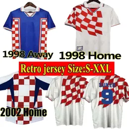 1998 Home Away SUKER Retro jerseys Boban Croatia man Soccer jerseys vintage classic Prosinecki football shirt SOLDO STIMAC TUDOR MATO BAJIC maillot de foot