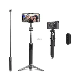 Selfie Monopods Afaith Upgrade Selfie Stick TripoD för smartphone Wireless Remote Bluetooth 360 Rotation Phone Clip Mobiltelefon Monopod YQ240110