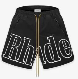 Compare com itens semelhantes Últimas cores Rhude Shorts Designers Mens Basquete Calças Curtas 2021 Luxurys Summer Beach Palm Letter Mesh Street 55