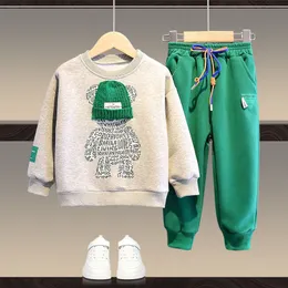 Barntraktisuit Baby Girls Boys Designer Clothes Cartoon 3D Sweatshirt Pants Set Child Sweatsuit School Two Piece Set Jogging Suit Outfits CSG2401109-8