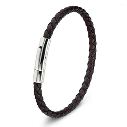 Braccialetti con ciondoli Bracciale intrecciato con personalità vintage TYO per uomo, colore marrone/blu, decorazioni per appendere, trama a griglia, avvolgente, regalo di gioielli