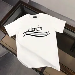 Summer Blcg Lencia streetwear t-shirt med besättning halsbrev tryckt t-shirt slips färgade t-shirts 100% bomull tee mode toppar 100% bomull #qw