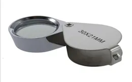 Retail Package 30 x 21 mm Jewelers Eye Magnifying Glass Magnifier Loupe Pocket Loupes4456178