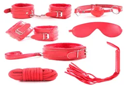 7 StuksSet Nylon Koppelverkoop Erotische Speeltjes Voor Volwassenen Sex Handen Tepelklemmen Zweep Mondknevel Seksmasker Bdsm bondage Set S197064912988