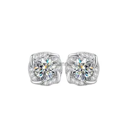 Stud ZHESHIYUAN Lefei Moda Tendencia Clásico Lujo Moissanite Diamante 0.5 Diseño Molino de viento Pendiente Charm Mujeres Plata 925 Joyería Regalo YQ240110