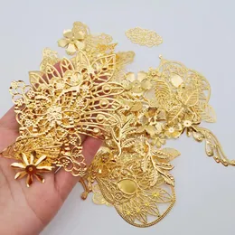 보석류 20 그램 믹스 스타일 filigree flower slice metal crafts marms 랩 랩 커넥터 장식 diy 핸디 크래프 스크랩북 보석