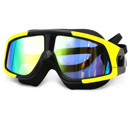 Schwimmbrille, modisch, wasserdicht, bequem, Silikon, großer Rahmen, polarisierte Schwimmbrille, Antibeschlag, UV-Schutz, Schwimmbrille für Männer und Frauen