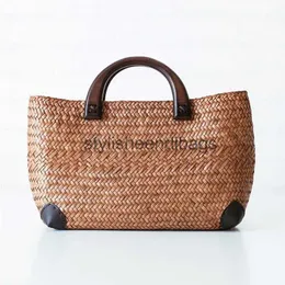 TOTEES手作りのstrバッグレトロなrattan織物便利なビーチシンプルアートweavingstylisheendibags