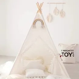 1.6M Kid Camping Tent Indoor Play House Wigwam للأطفال الخيام المحمولة للأطفال Teepee Toddler Ball Pit Girl Castle Room 240109