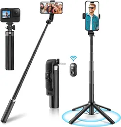 Monopiedi Selfie Mini Selfie Stick Treppiede per telefono con aggiornamento remoto Quadripod Design 40 Controllo Bluetooth ricaricabile estensibile YQ240110