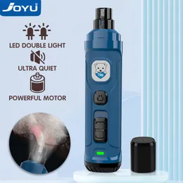 2 LED Işık ile Joyu Köpek Tırnak Öğütücü - Küçük Orta Büyük Köpekler İçin Süper Sessiz Güçlü 2 Hızlı Çivi Düzeltme Dosyası