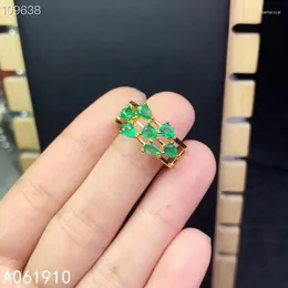 Cluster Rings KJJEAXCMY Boutique Jewelry 925 Sterling Silver Inlaid Natural Emerald Female Water Drop Ring Got Engaged Marry Party Birthday